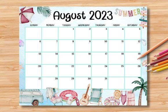 Download Editable/Fillable August 2023 Calendar - Calendar Collection