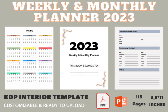 Download 2023 Weekly/Monthly Planner and Calendar - Calendar Collection