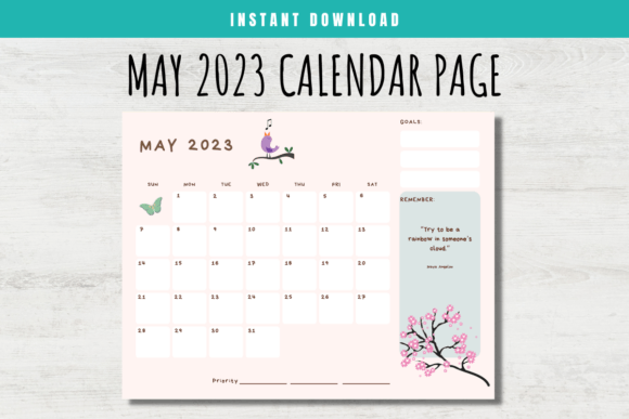 Download May 2023 Calendar Page for Kids - Calendar Collection