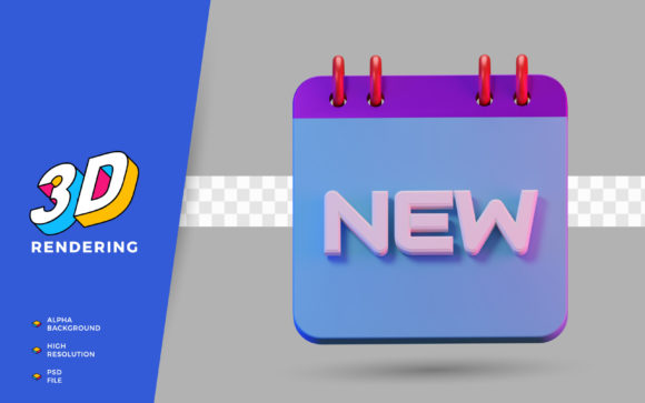 Download 3D Render Calendar of New Year - Calendar Collection
