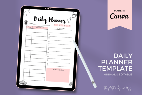 Download Digital Daily Planner Template | Canva - Daily planner Collection