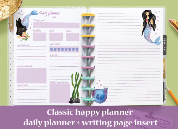 Download PrettyClassic Happy Daily Planner Insert - Daily planner Collection