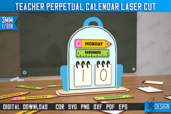 Download Teacher Desktop Perpetual Calendar | CNC - Calendar Collection