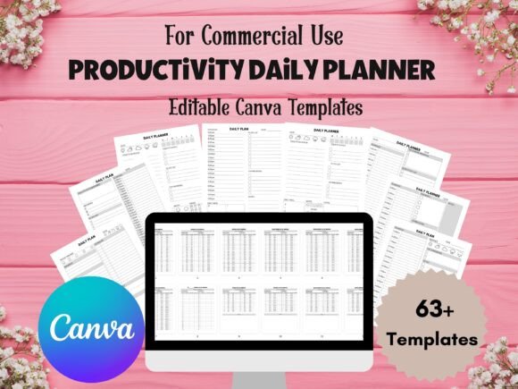 Download Editable Daily Planner Canva Templates - Daily planner Collection