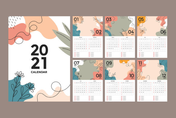 Download Wall Calendar 2021 Design Graphic - Calendar Collection
