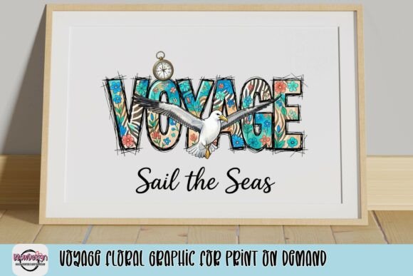 Download Voyage Floral Graphic for Print on Demand - Graphic Collection