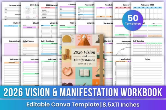 Download 2026 Vision &amp; Manifestation Workbook - Premium Resources