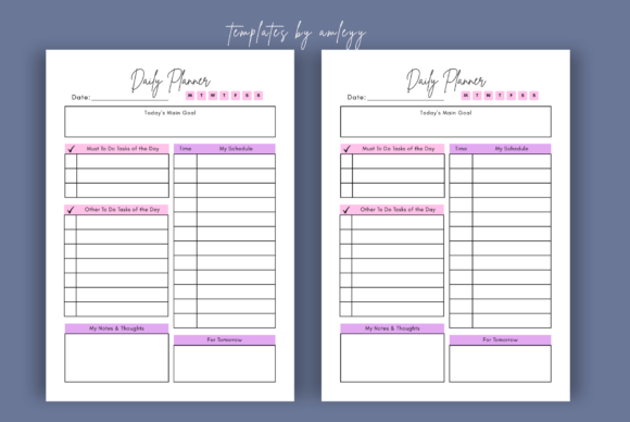 Download Aesthetic Daily Planner TemplateMinimal - Daily planner Collection